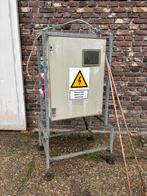 Werfkast op metalen voet + aardingspinnen, Doe-het-zelf en Bouw, Elektriciteit en Kabels, Ophalen, Gebruikt