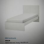 Malm bedden Ikea wit 90 x 200, Ophalen, Zo goed als nieuw, Wit