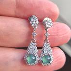 Boucles d'oreilles en jadéite naturelle de type A, Autres couleurs, Comme neuf, Pendantes, Envoi
