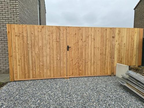 Houten poort op maat, Jardin & Terrasse, Portes de jardin, Neuf, Bois, Enlèvement ou Envoi