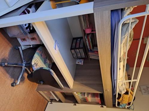 Hoogslaper met bureau, Huis en Inrichting, Slaapkamer | Stapelbedden en Hoogslapers, Zo goed als nieuw, Hoogslaper, 90 cm, 210 cm