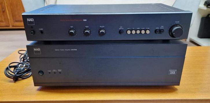 NAD PREAMPLIFIER + POWER AMPLIFIER, Audio, Tv en Foto, Versterkers en Ontvangers, Gebruikt, Stereo, 120 watt of meer, Overige merken