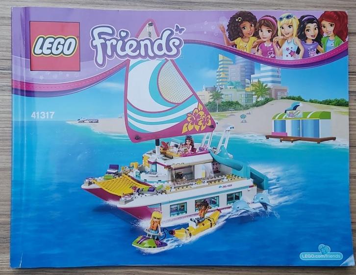 Lego 41317 Friends catamaran zeilboot (compleet), Kinderen en Baby's, Speelgoed | Duplo en Lego, Zo goed als nieuw, Lego, Complete set