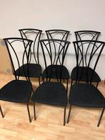Eetkamerstoelen - zwart metaal, Ophalen, Gebruikt, Zwart, Metaal