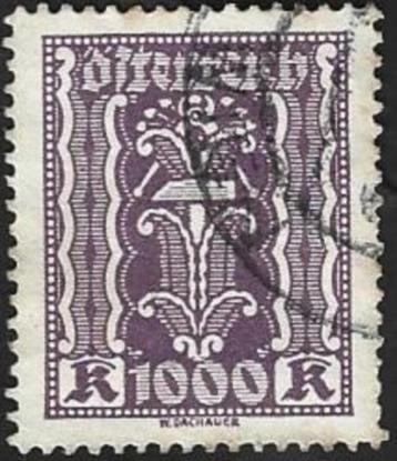 1 Postzegel Oostenrijk 1923 Symbolische voorstellingen beschikbaar voor biedingen