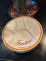 BOCH  *** 6x Fondue borden  met orange rand **, Huis en Inrichting, Ophalen of Verzenden, Zo goed als nieuw, Bord(en)