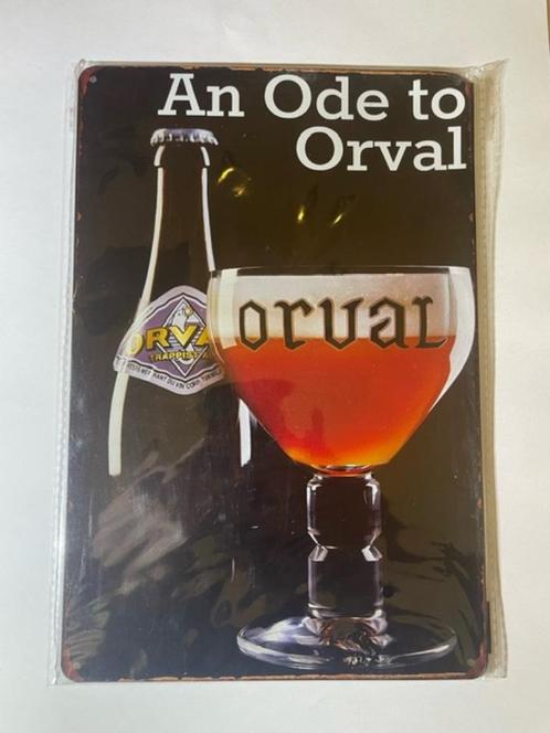 Orval blikken decoratie plaat, Verzamelen, Merken en Reclamevoorwerpen, Zo goed als nieuw, Reclamebord, Ophalen of Verzenden