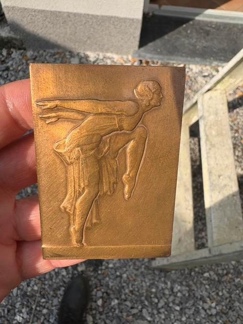Pièce art deco en bronze signe E.Blin, Antiek en Kunst, Antiek | Brons en Koper, Brons, Ophalen