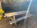 Picknicktafel voor 8-10 personen, Tuin en Terras, Picknicktafels, Ophalen, Gebruikt, Rechthoekig, Hout