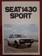 Seat 1430 sport  brochure dépliant 4 pages, Boeken, Auto's | Folders en Tijdschriften, Ophalen of Verzenden, Gelezen, Overige merken
