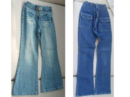 2 paires de jeans, Enfants & Bébés, Vêtements enfant | Taille 134, Comme neuf, Fille, Pantalon, Enlèvement ou Envoi