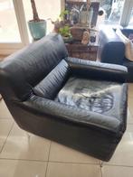 Hele mooie leren dik runderlederen design fauteuil., Ophalen, Zo goed als nieuw