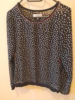 Elegante zwarte blouse met speels bolletjesmotief – maat S, Zwart, Nieuw, Ophalen of Verzenden, Maat 36 (S)