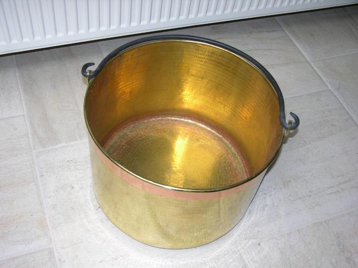 Koperen ketels, kandelaars, klok, brievenhouder ..., Antiek en Kunst, Curiosa en Brocante, Ophalen