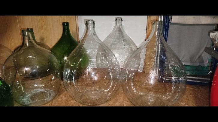 Dame Jeanne 11 stuks, Huis en Inrichting, Woonaccessoires | Vazen, Gebruikt, Glas, Ophalen