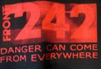 FRONT 242 - OFFICIAL T-SHIRT DANGER CAN COME FROM EVERYWHERE, Front 242, Manches courtes, Noir, Taille 42/44 (L)