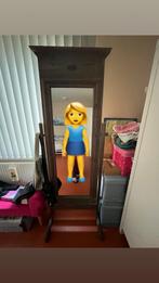 Houten spiegel - beweegbare spiegel, Huis en Inrichting, Ophalen, Zo goed als nieuw, 150 tot 200 cm, Rechthoekig