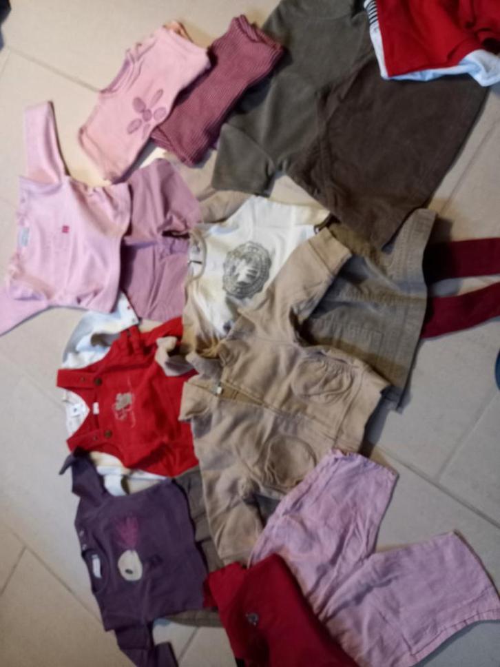 Pakket meisjeskleding, maat 74, 17 stuks voor 5 euro, Kinderen en Baby's, Babykleding | Baby-kledingpakketten, Gebruikt, Maat 74