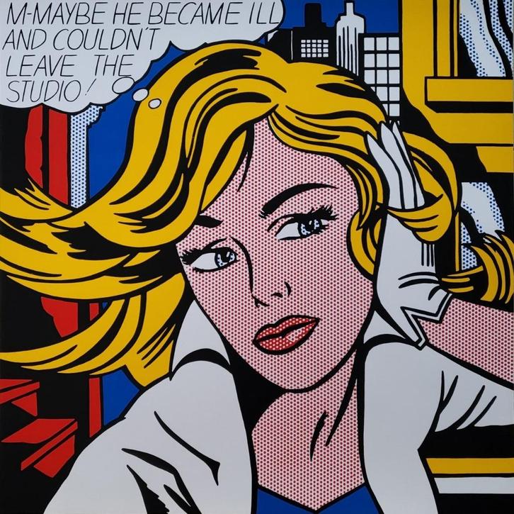 Roy Lichtenstein - Maybe... - Zeefdruk, Antiek en Kunst, Kunst | Litho's en Zeefdrukken, Verzenden