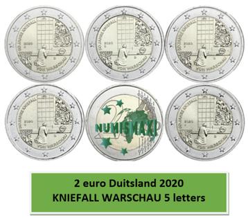 2 euros Allemagne 2020 Kniefall Warsaw 5 lettres