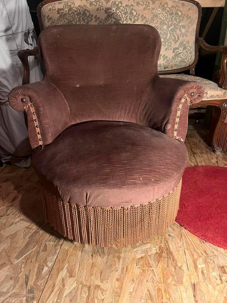 3 crapauds Louis Philippe anciens, Antiquités & Art, Antiquités | Meubles | Chaises & Canapés, Enlèvement ou Envoi