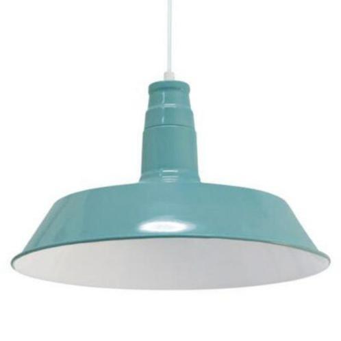 Eglo lichtblauwe (mint) hanglamp, Maison & Meubles, Lampes | Suspensions, Comme neuf, Métal, Enlèvement