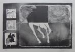 CHRIS VERHEYEN / PAARDEN / ZW-W LITHO / 49x65cm / SIG, Antiek en Kunst, Ophalen of Verzenden