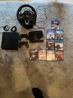 PS4 goede staat + stuur en pedalen + 9 games, Games en Spelcomputers, Ophalen, Zo goed als nieuw