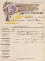ART NOUVEAU:1908:«Oliefabriek ORION» J. v. Heyningen,ZAANDAM, Verzamelen, Gebruikt, Ophalen of Verzenden, Oude Facturen.