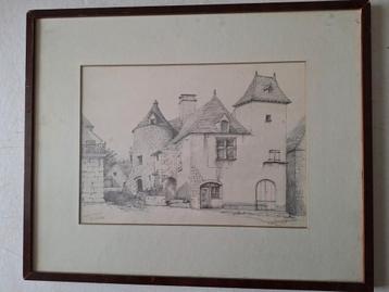Verfijnde tekening van Willem Dolphyn "Espedalliac" 1980 beschikbaar voor biedingen