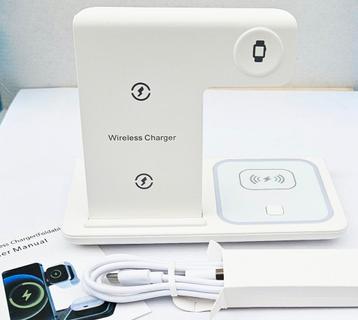 3 in 1 Wireless Charger WIT beschikbaar voor biedingen