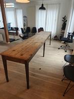 VINTAGE ANTIEK LANGE HOUTEN KLOOSTERTAFEL, Huis en Inrichting, Tafels | Eettafels, Ophalen, Gebruikt, 200 cm of meer, 50 tot 100 cm