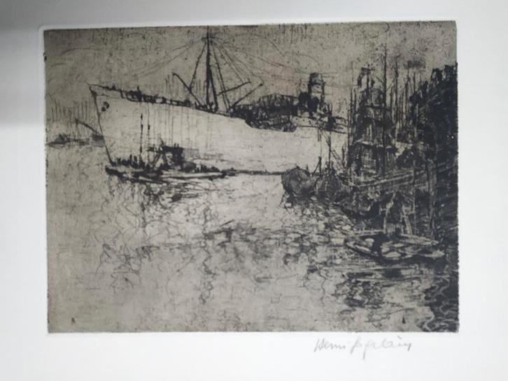 ets "Le bateau blanc", Antiquités & Art, Art | Eaux-fortes & Gravures, Enlèvement