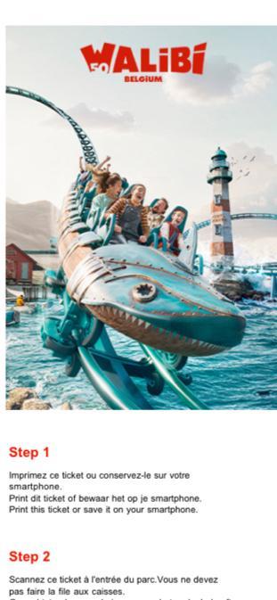 1 ticket walibi 20/07/2025, Une personne