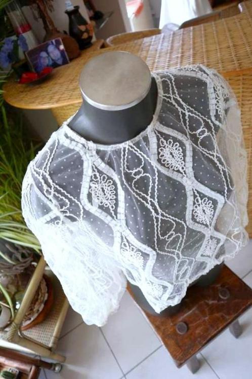sierlijk transparant leuk T-shirt, Kleding | Dames, Blouses en Tunieken, Gedragen, Maat 36 (S), Wit, Ophalen of Verzenden