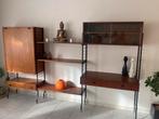 Ensemble meuble vintage wallunit combineurop bureau etageres, Enlèvement, Comme neuf