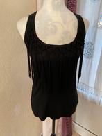 Zwarte CoolCat feesttop met franjes, maat S, Kleding | Dames, Topjes, Ophalen of Verzenden