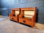 Paar palissanderhouten nachtkastjes, 1960-70, Ophalen, Gebruikt, ..., 55 tot 70 cm