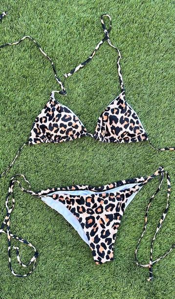 Leopard triangle bikini – Maat L beschikbaar voor biedingen