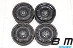 Set 14 inch stalen velgen VW Polo 9N / 9N3 6Q0601027P, Autos : Pièces & Accessoires, Pneus & Jantes, Utilisé