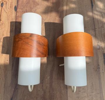 Set vintage wandlampen, philips kalff lampen, design, NX40 beschikbaar voor biedingen