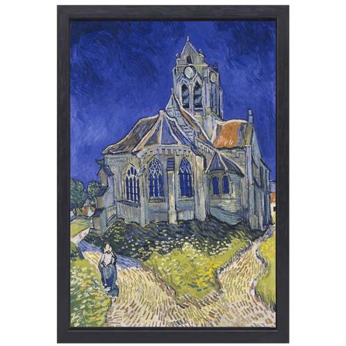 L'église d'Auvers - Toile Vincent van Gogh + cadre de cuisso, Maison & Meubles, Accessoires pour la Maison | Décorations murale