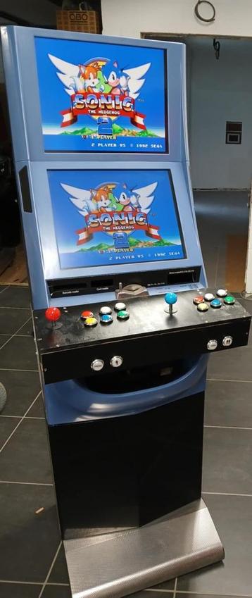 DD Arcadekast blue + dual screen met 2 players en 8800 games beschikbaar voor biedingen