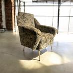 Vintage gebloemde eenzit / fauteuil / clubzetel, Antiek en Kunst, Ophalen of Verzenden