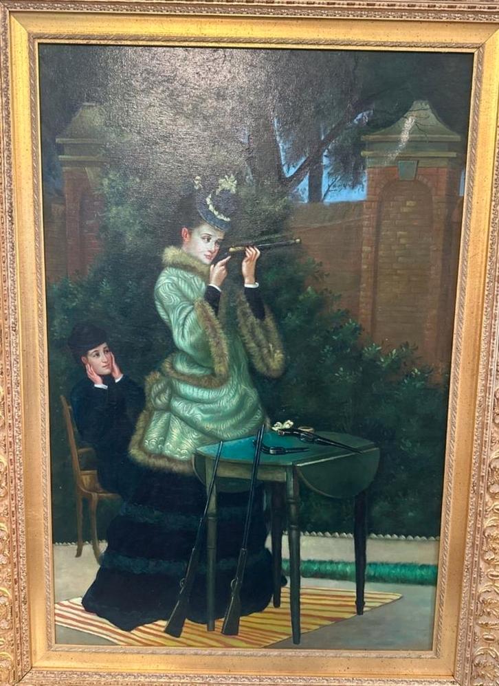 Europese school xx prachtig schilderij, Antiek en Kunst, Kunst | Schilderijen | Klassiek, Ophalen of Verzenden