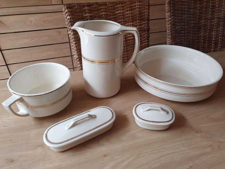 Oude badkamerset gesigneerd Maastricht, Antiek en Kunst, Antiek | Woonaccessoires, Ophalen