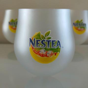 *nieuw* 6 nestea glazen ice tea frisdrank drank glas beschikbaar voor biedingen