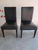 2 eetkamerstoelen, Huis en Inrichting, Stoelen, Gebruikt, Zwart, Vier, Ophalen