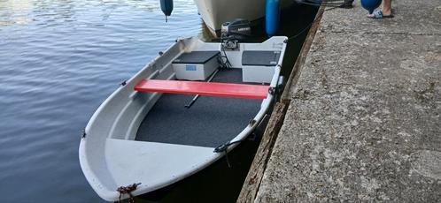 Vissersboot + aanhangwagen + 6,5 motor, Watersport en Boten, Speedboten, Zo goed als nieuw, Ophalen