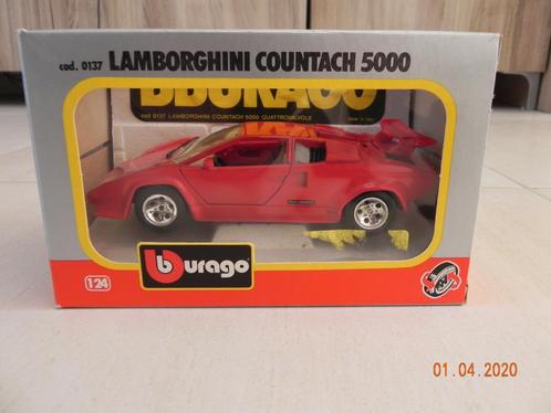 Miniature Lamborghini Countach 5000 1985 1/24 avec boite, Hobby & Loisirs créatifs, Voitures miniatures | 1:24, Comme neuf, Voiture